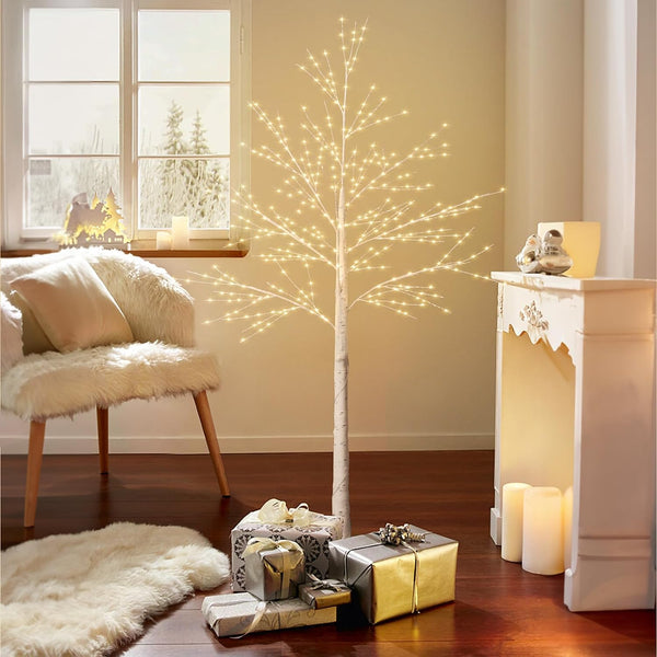 6ft Lighted Indoor & Outdoor Birch Tree-2