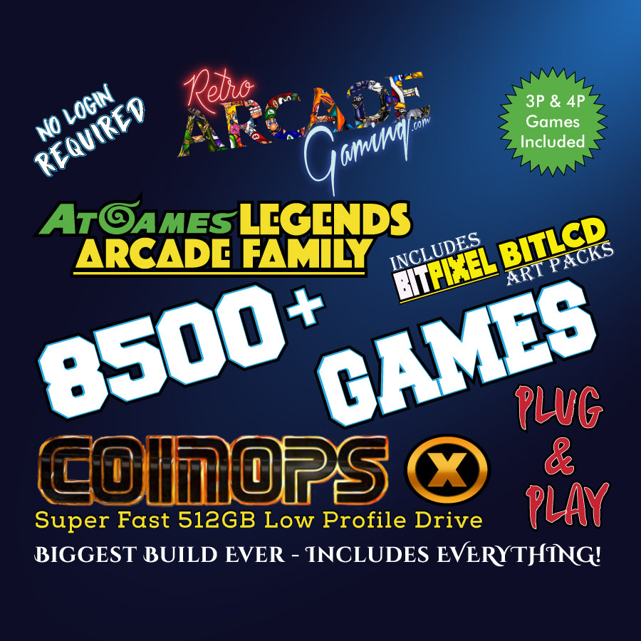 8500+ AtGames Legends Ultimate Expansion Pack Add-On 512GB Low Profile Flash Drive