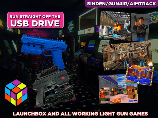Ultimate Light Gun Drive! 512GB External SSD w/ Launch Box! GUN4IR, Sinden, Aimtrak & AEGuns Compatible!