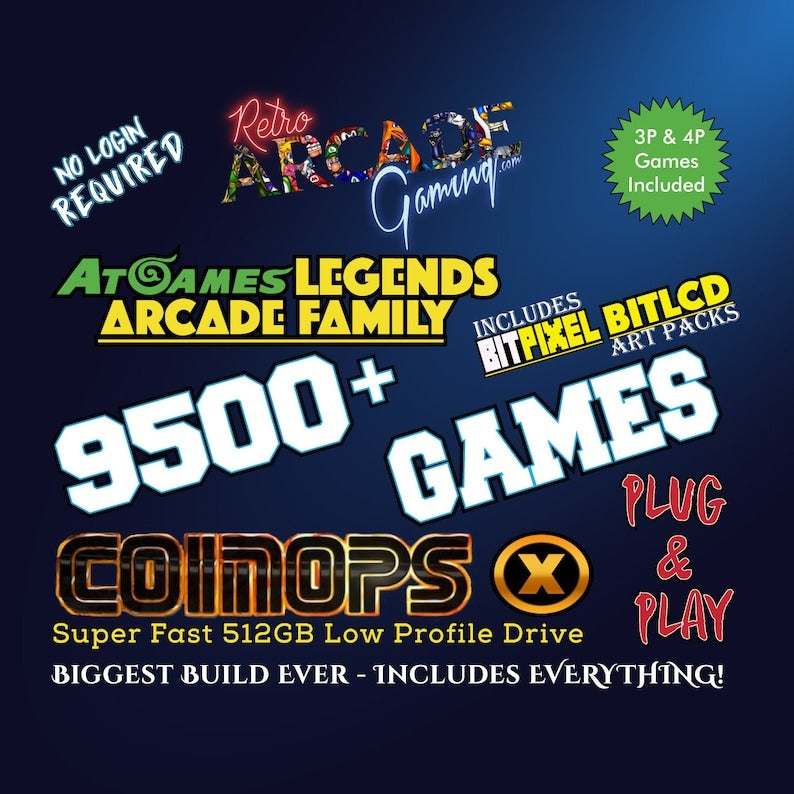9500+ AtGames Legends Ultimate Expansion Pack Add-On 512GB Low Profile Flash Drive