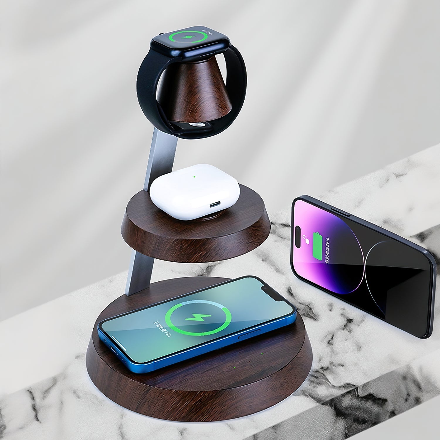 3-In-One Wireless Charger with Night Light-1