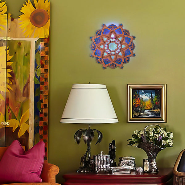 Lotus Mandala Yoga Wall Lamp-4