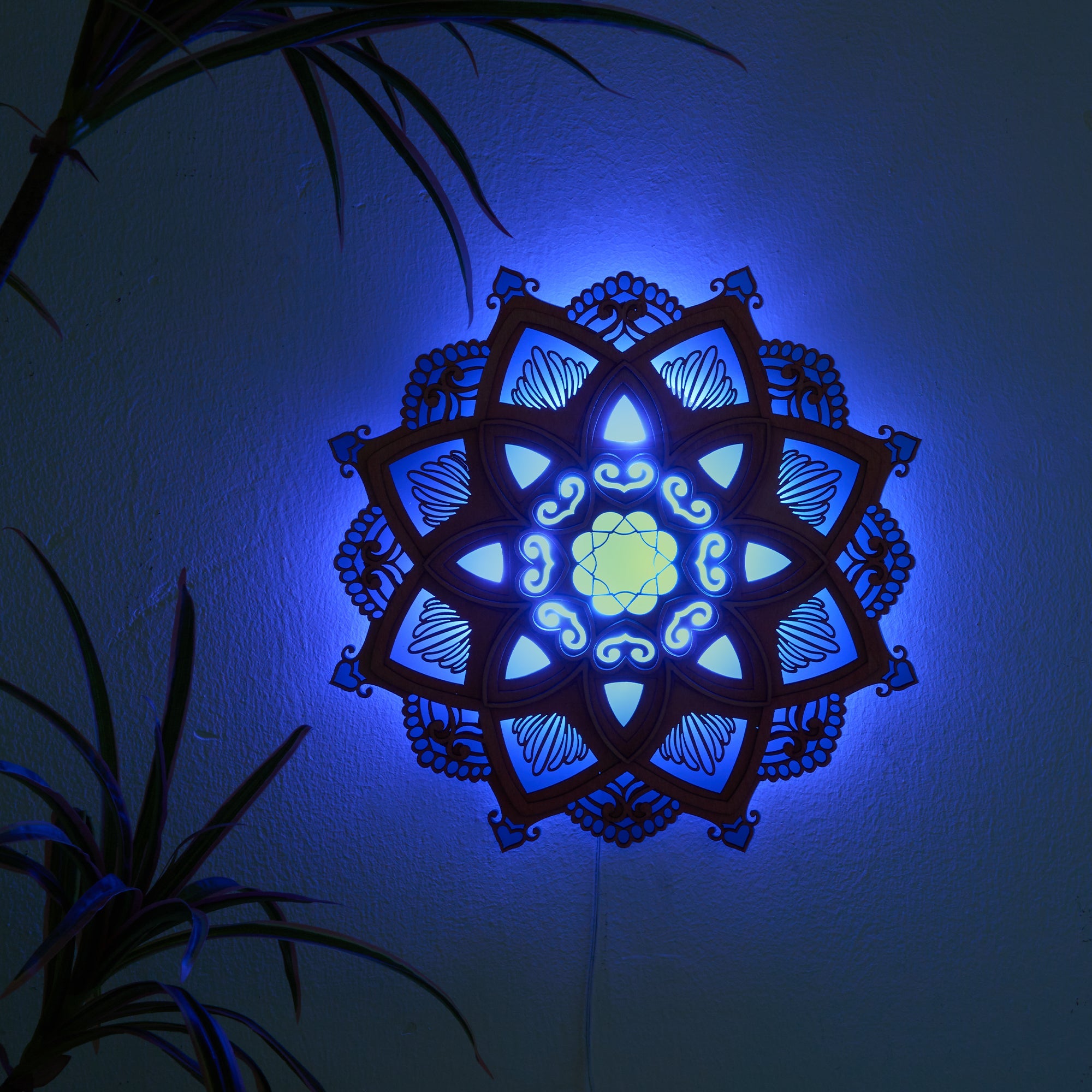 Lotus Mandala Yoga Wall Lamp-0