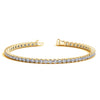 Load image into Gallery viewer, 14k Yellow Gold Round Diamond Tennis Bracelet (5 cttw)