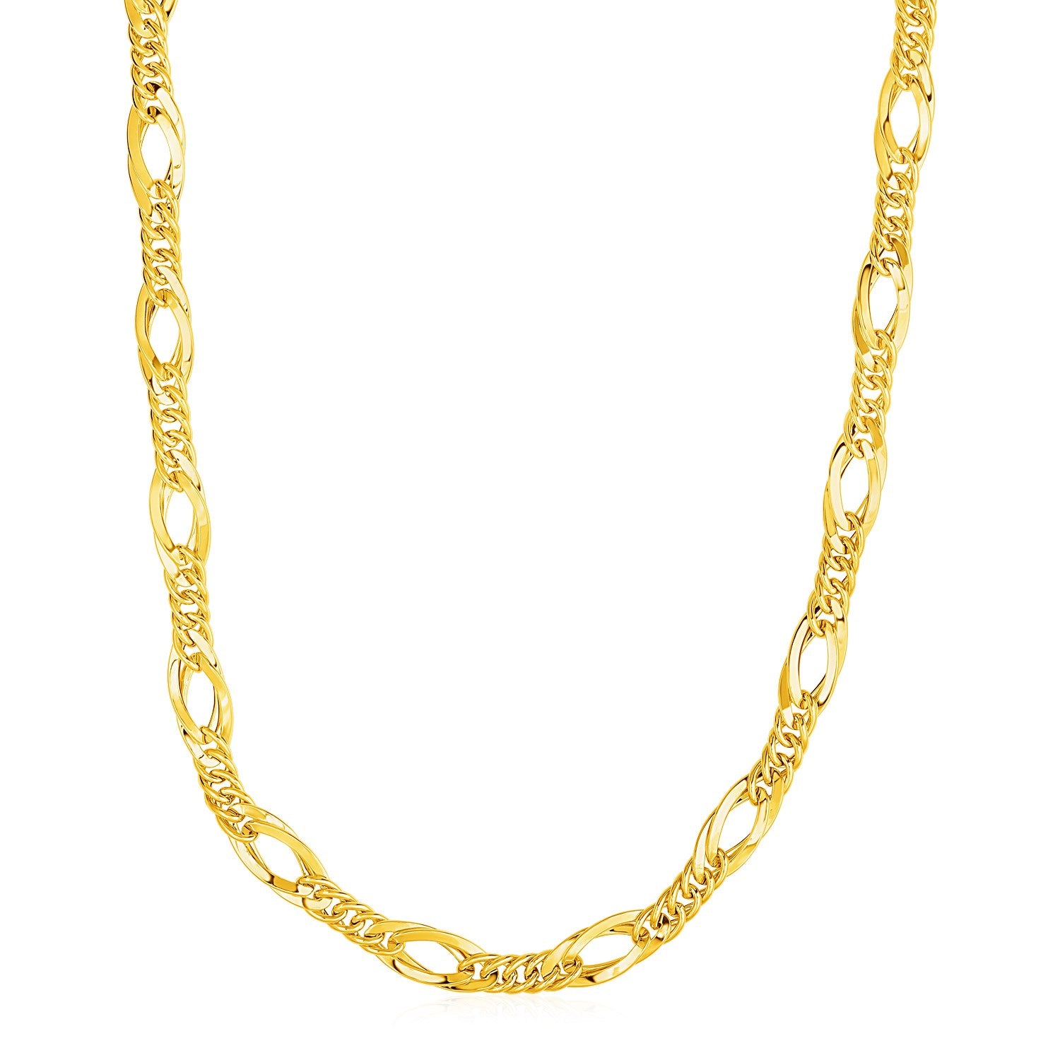 Twisted Oval Chain Necklace in 14k Yellow Gold