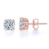 Load image into Gallery viewer, 1 Carat Created Diamond Stud Earrings 925 Sterling Silver Rose Gold Plated  XFE8