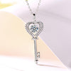 Load image into Gallery viewer, 1 Carat Moissanite Diamond Dancing Stone Key Necklace 925 Sterling Silver XFN8138