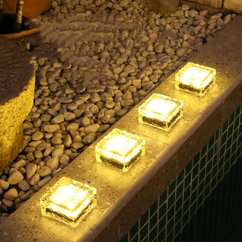 6-Pack Solar Powered Ice Bricks Path Lights-1