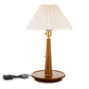 Load image into Gallery viewer, Walnut Table Lamp with Empire Lamp Shade-1