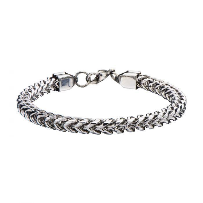 Steel Rounded Franco Chain Bracelet