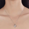 Load image into Gallery viewer, 1 Carat Created Diamond Heart 925 Sterling Silver Pendant Necklace XFN8033