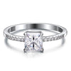 Load image into Gallery viewer, 1 Carat Created Princess Diamond Engagement Sterling 925 Silver Ring XFR8024