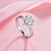Load image into Gallery viewer, 1 Carat Moissanite Diamond Flower Engagement 925 Sterling Silver Ring MFR8338