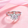 Load image into Gallery viewer, 1 Carat Moissanite Diamond Flower Engagement 925 Sterling Silver Ring MFR8338