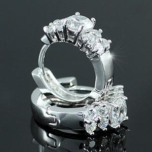 1 Carat CZ Cubic Zirconia Cubic Zirconia Huggie Earrings XE321