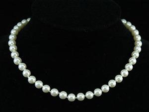 White Shell Pearl Necklace use Swarovski Crystal XN111