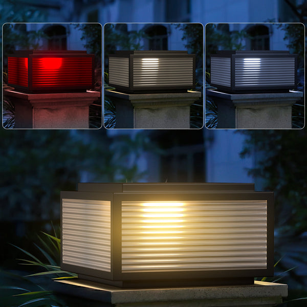 Outdoor Solar Powered Post Cap Lights-1