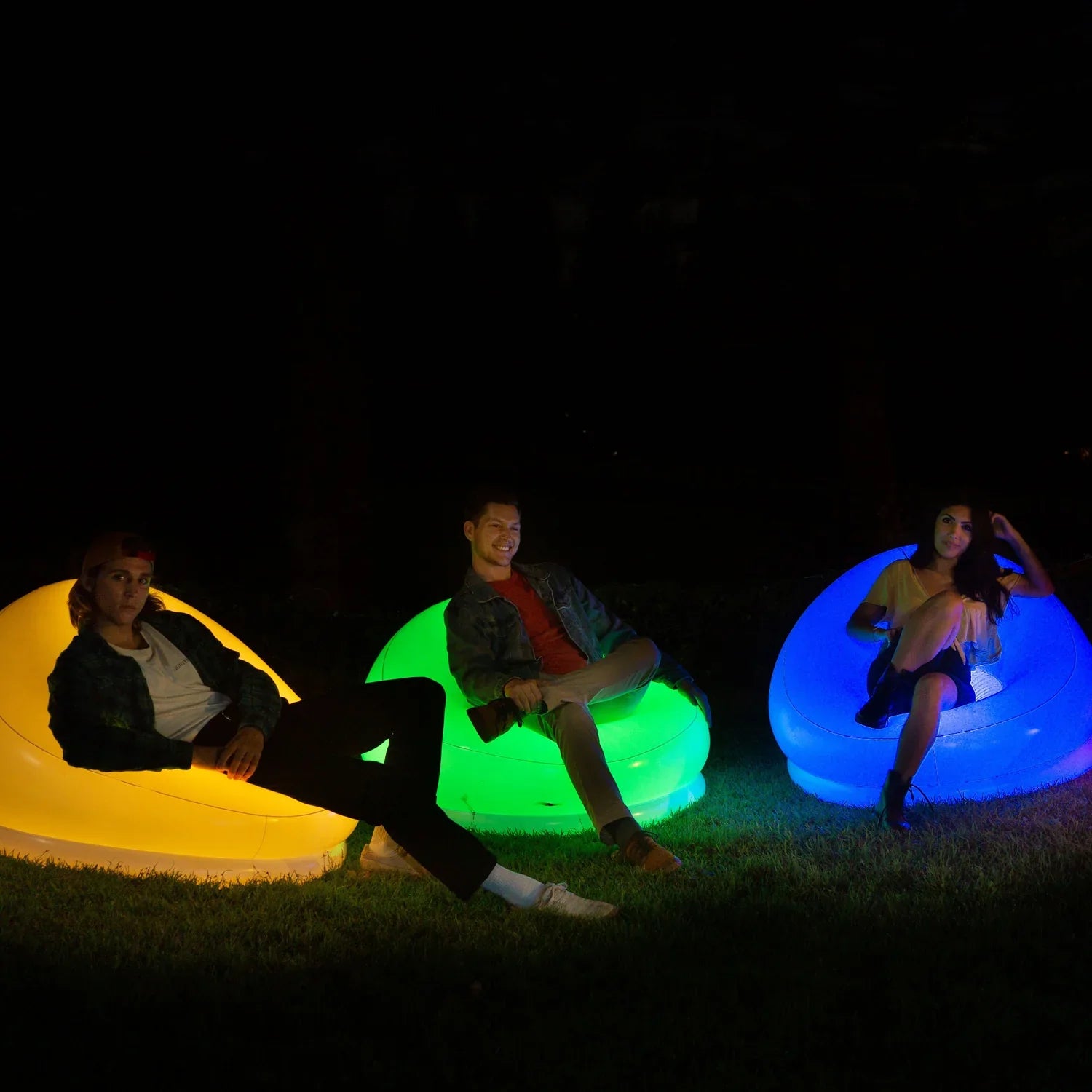 Illuminated Color Changing LED RGBW Inflatable Sofa-1