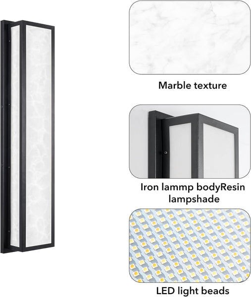 IP65 Waterproof Marble Front Porch Light Exterior Wall Sconce-1