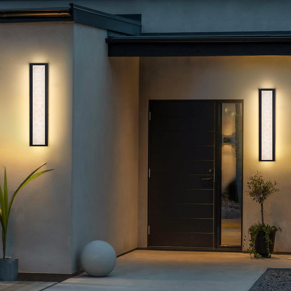 IP65 Waterproof Marble Front Porch Light Exterior Wall Sconce-3