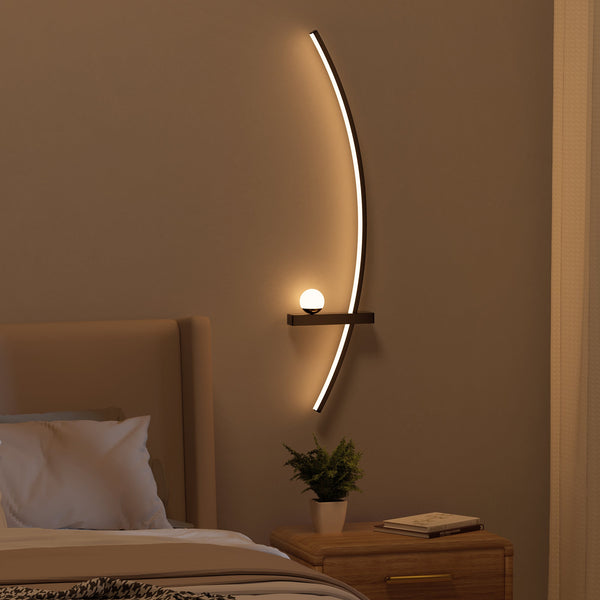 2-Pack Modern Orb Arc Wall Lamp-0