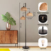 Load image into Gallery viewer, Boho Rattan Floor Lamp with Cage Shade-1