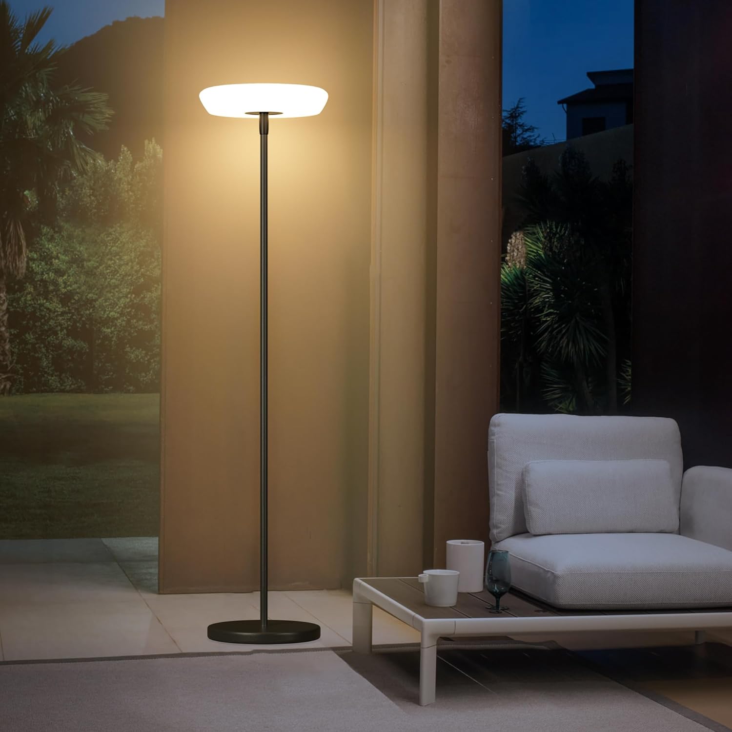 Minimalist  Solar Powered Outdoor Floor Lamp-0