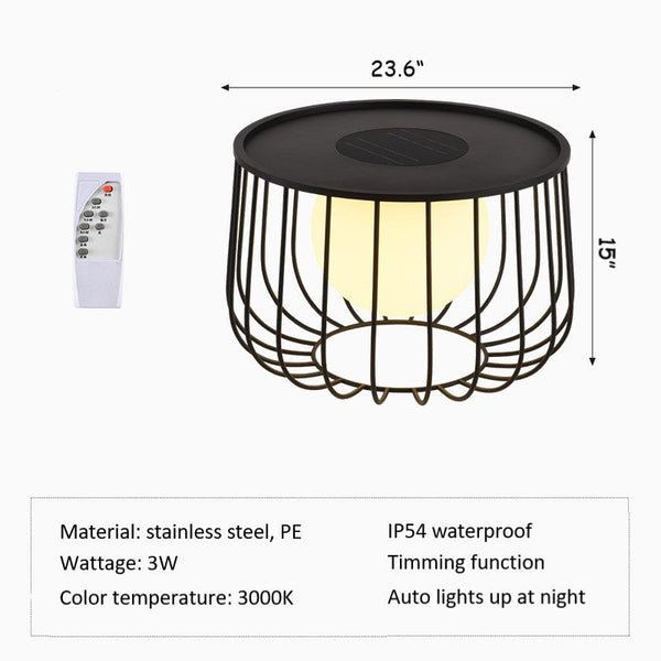 Solar Powered Glow  Garden Table-6