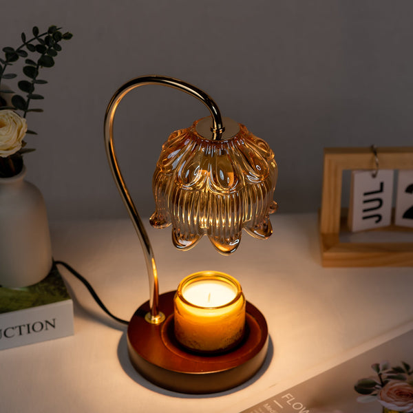 Flower Candle Warmer Lamp with Timer-0