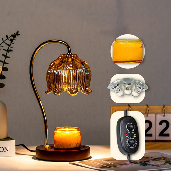 Flower Candle Warmer Lamp with Timer-3