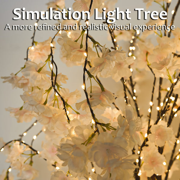 5.9ft Lighted Cherry Blossom Tree with LED Fairy Lights-3