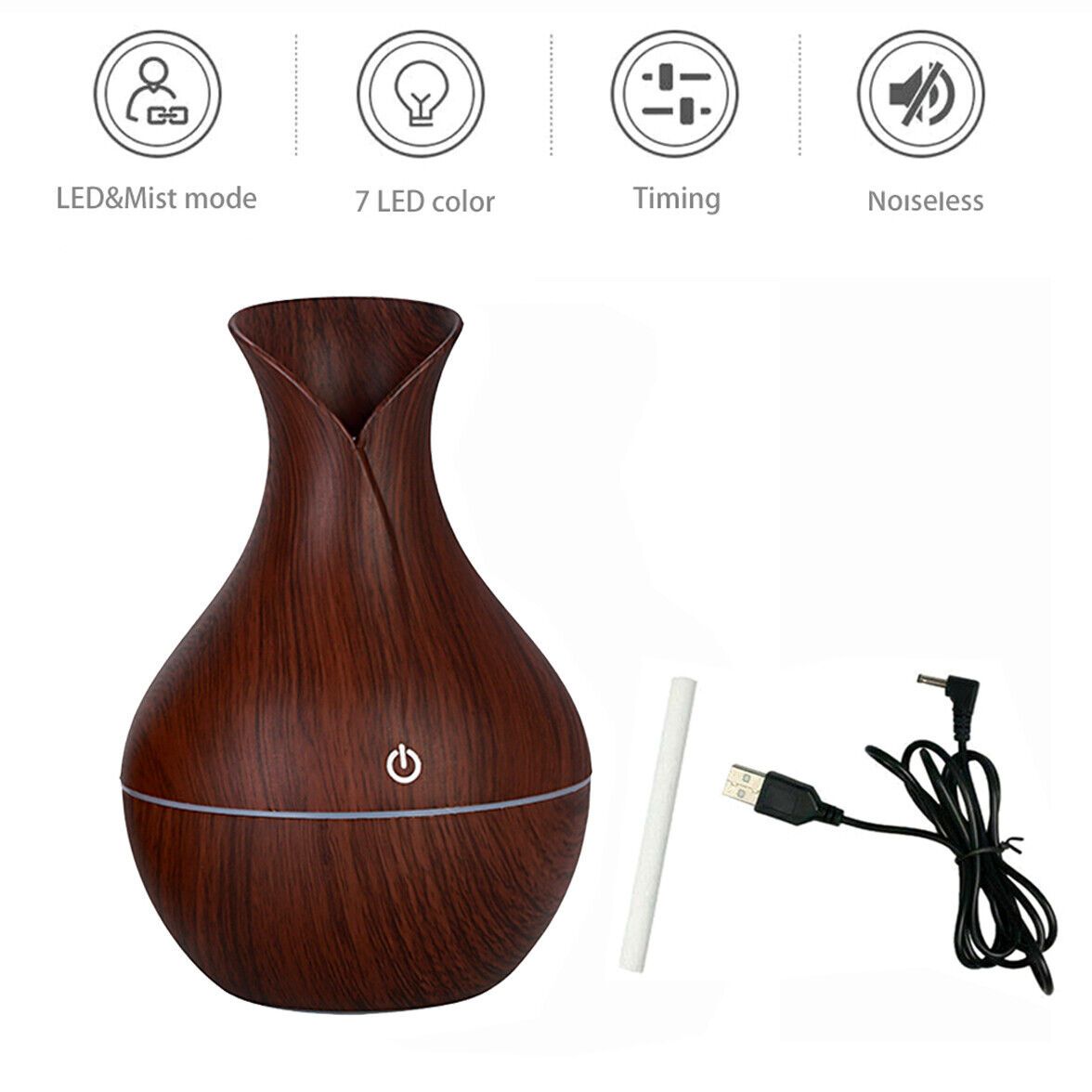 LED Ultrasonic Aroma Humidifier Essential Oil Diffuser-2