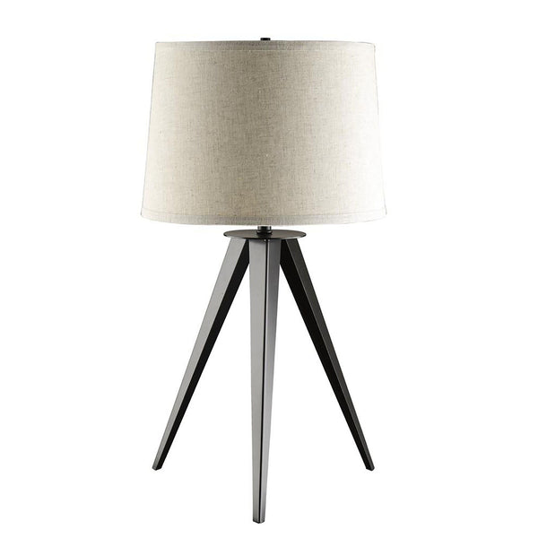 Grey and Black Tripod Floor Lamp-0