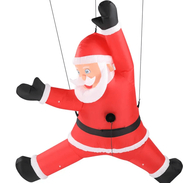 4.9 FT Lighted Christmas Inflatable Santa Claus With Gift Bag For Holiday Party Front Yard Lawn Garden Decor-2