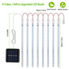 Load image into Gallery viewer, 8 Pcs Solar Powered Meteor Shower String Lights 9.84FT Falling Raindrop Tube-1