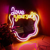 Load image into Gallery viewer, love yourself Mirror LED Neon Sign-0