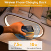 Load image into Gallery viewer, Bedside Table Lamp Touch Control with Clock Wireless Charging-2