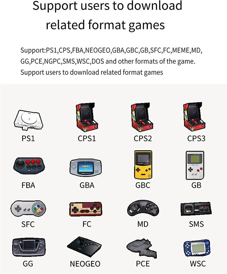 Miyoo Mini Plus - BLACK - Includes Over 37000 Games On A 1TB Micro SD Card Preinstalled, Charger, Carrying Case, & Screen Protector Included