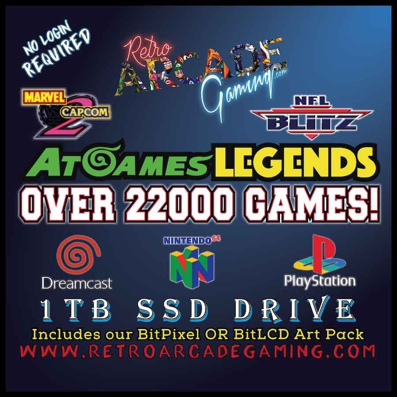 AtGames Legends Ultimate Build W/ Over 22,000 Games! Includes Long Sought After Games! The ULTIMATE Build for the ALU!