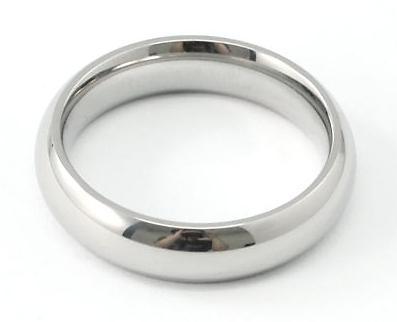 Polish Round Silver Tone Stainless Steel Ring MR052