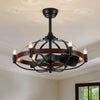 Load image into Gallery viewer, Farmhouse Caged Ceiliing Fan light Fixture-0