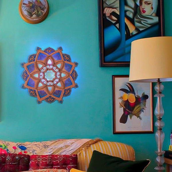 Lotus Mandala Yoga Wall Lamp-5