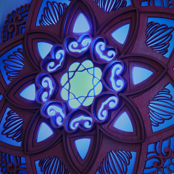 Lotus Mandala Yoga Wall Lamp-2