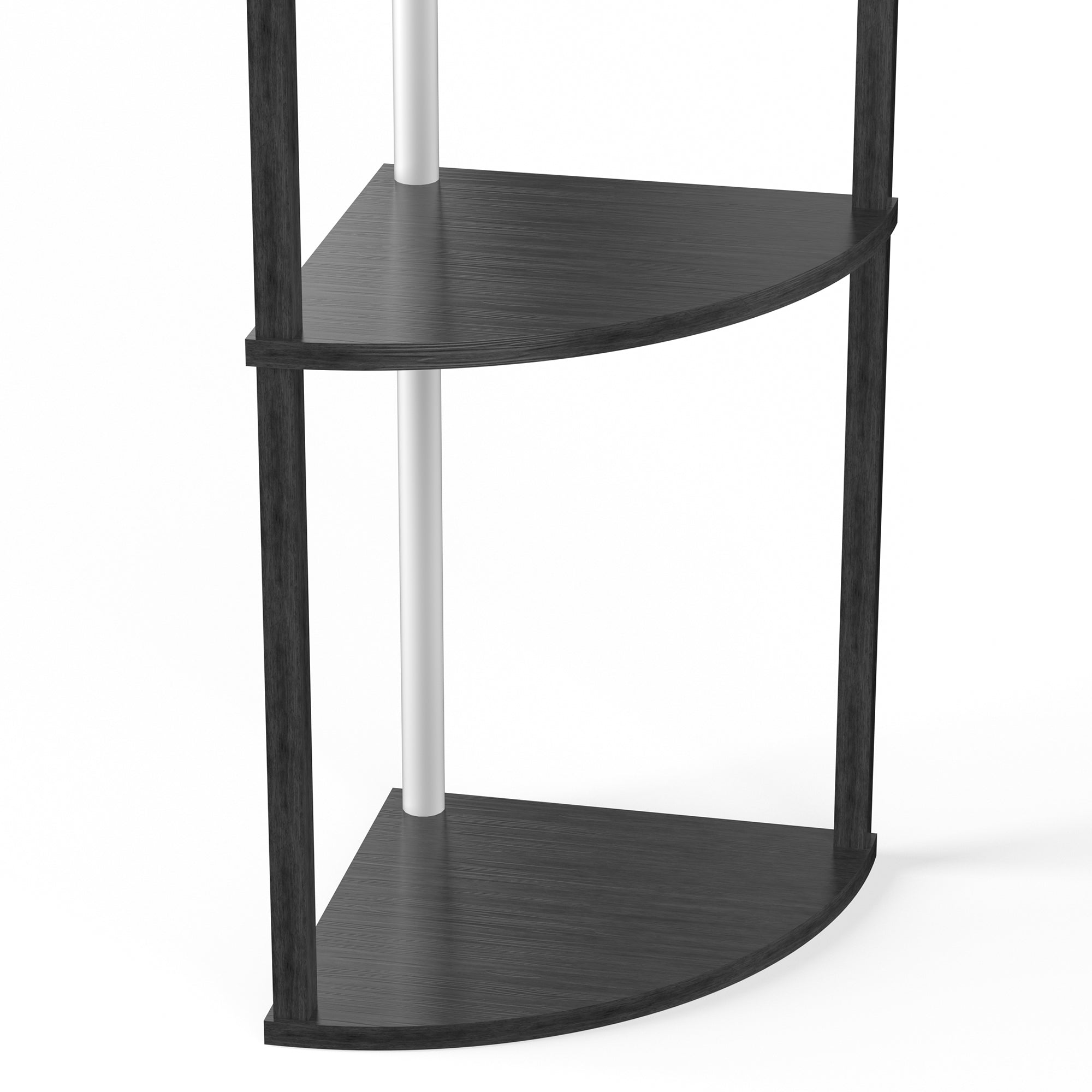 Corner Shelf Bookshelf with RGB LED Lights-4