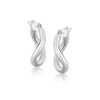 Load image into Gallery viewer, 14k White Gold Italian Twist Hoop Earrings (5/8 inch Diameter)