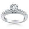 Load image into Gallery viewer, 14k White Gold Diamond Micro Prong Cathedral Engagement Ring