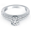 Load image into Gallery viewer, 14k White Gold Diamond Micro Prong Cathedral Engagement Ring