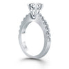 Load image into Gallery viewer, 14k White Gold Diamond Micro Prong Cathedral Engagement Ring