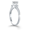 Load image into Gallery viewer, 14k White Gold Bypass Swirl Diamond Halo Engagement Ring