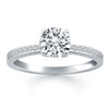 Load image into Gallery viewer, 14k White Gold Engagement Ring with Diamond Channel Set Band